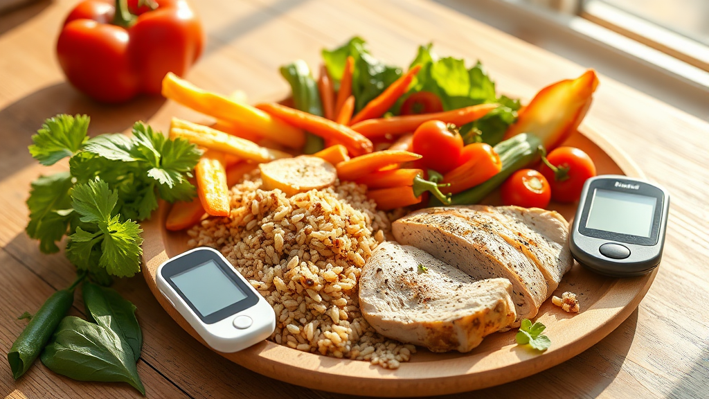 당뇨병 식단 가이드 (realistic 스타일)