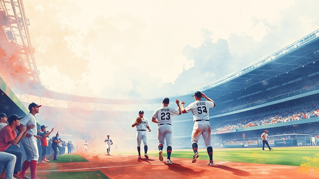 KBO 리그에 미치는 영향 (watercolor 스타일)