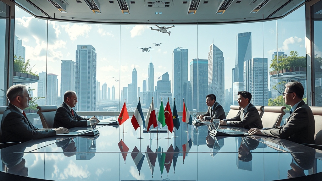 주요 의제 및 논의 분야 (realistic 스타일)