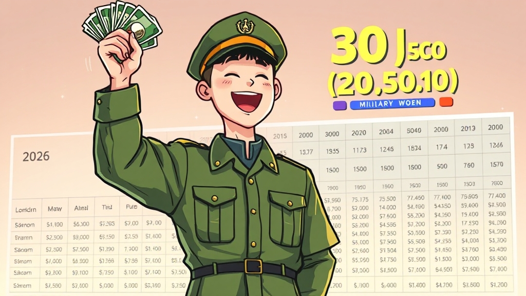 계급별 월급 및 내일준비지원금 (cartoon 스타일)