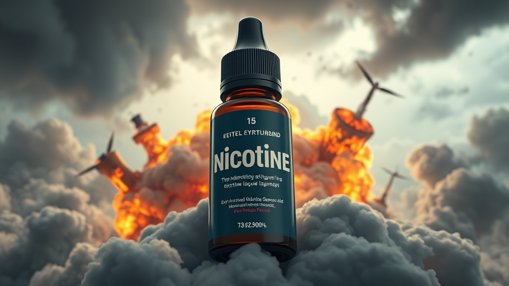 합성 니코틴 액상 과세 변화 (realistic 스타일)