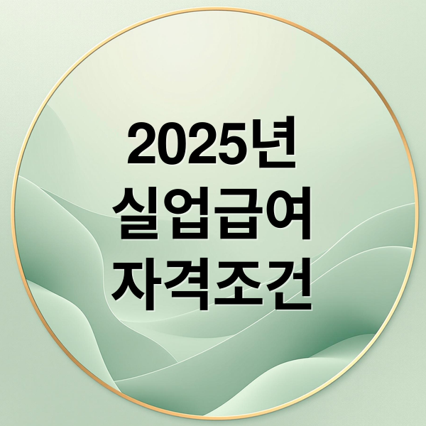 2025년
실업급여
자격조건 (실업급여 조건)