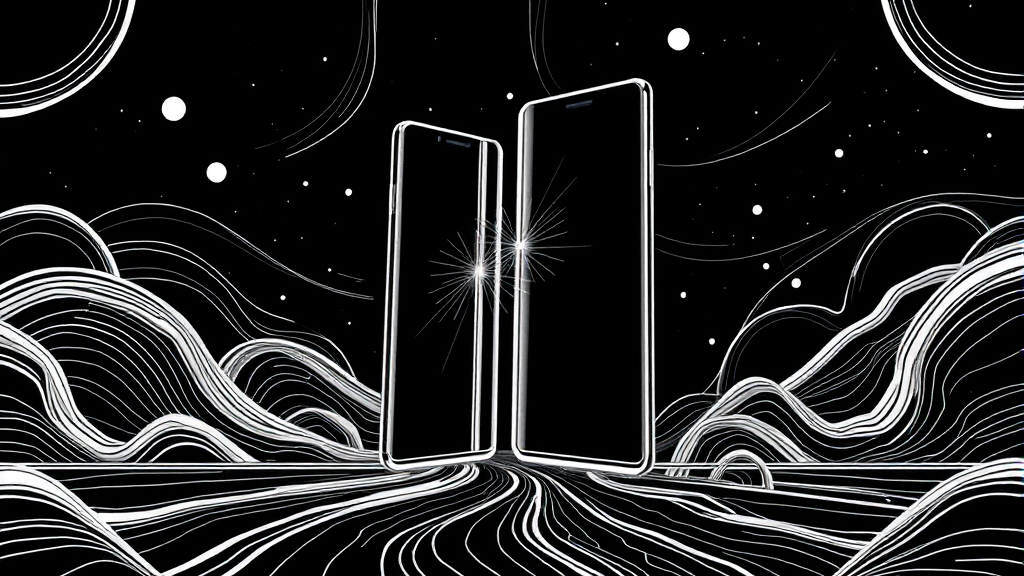 폴더블폰의 미래를 열다 (illustration 스타일)