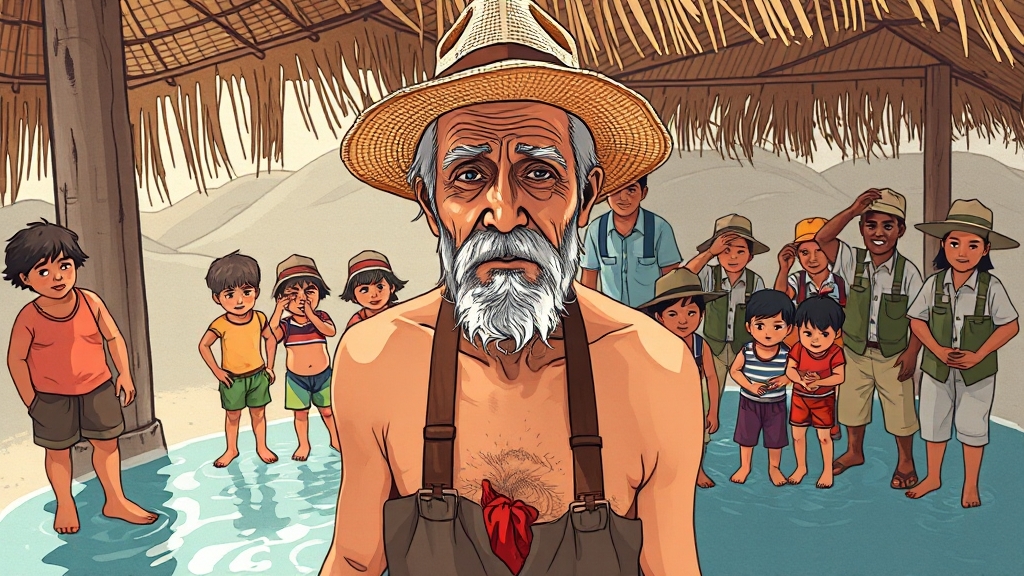 폭염 대비 온열질환 관리 (illustration 스타일)