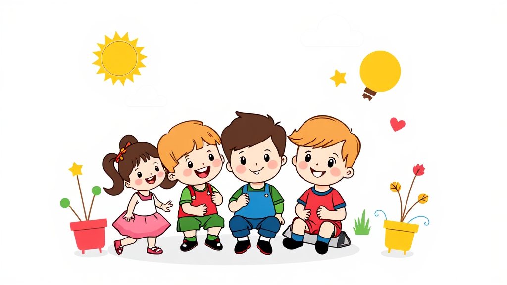 유치원 알리미 활용법 (illustration 스타일)