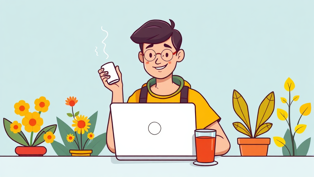 시간 관리 & 효율 극대화 (cartoon 스타일)