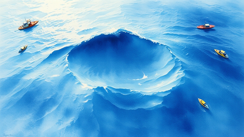 지진 후 해양 모니터링, 어떻게 해야 할까? (watercolor 스타일)