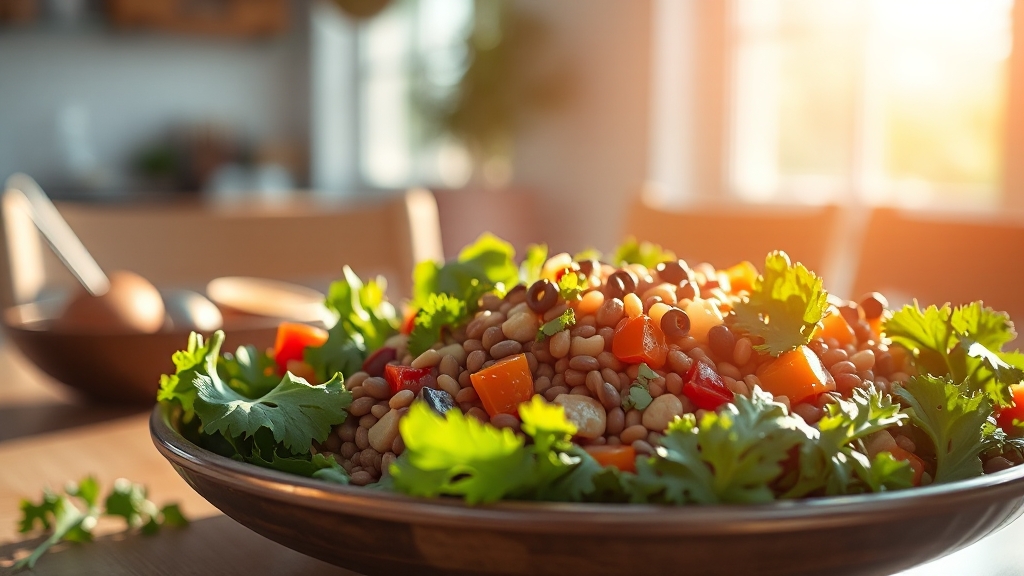 렌틸콩, 건강한 식탁을 위해 (realistic 스타일)