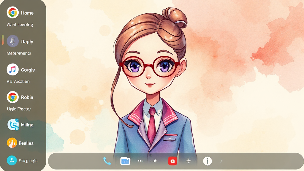 나만의 AI 비서, 젬스 활용법 (watercolor 스타일)