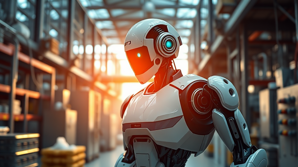 로봇 산업 미래와 뉴로메카 (realistic 스타일)