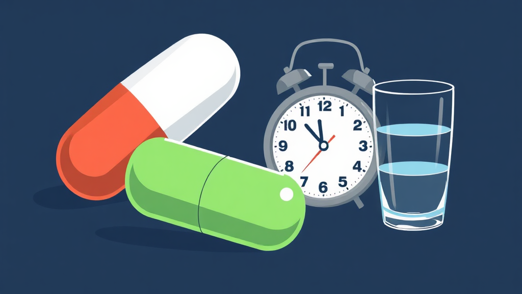 타이레놀 ER 서방정 복용법 (illustration 스타일)