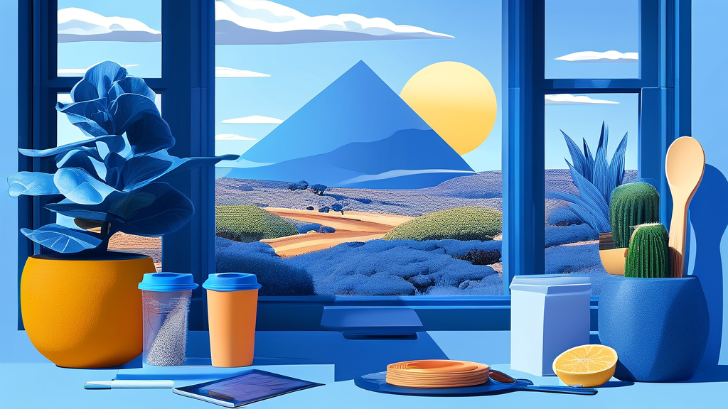 제로웨이스트 개념과 중요성 (illustration 스타일)