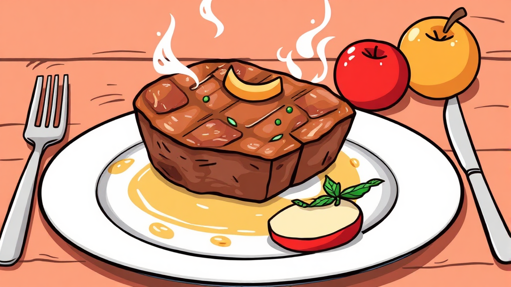 앞다리살 스테이크: 특별한 날을 위한 근사한 선택 (cartoon 스타일)
