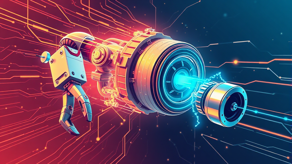 로봇 산업 성장과 하모닉 드라이브 시스템즈의 핵심 기술 (illustration 스타일)