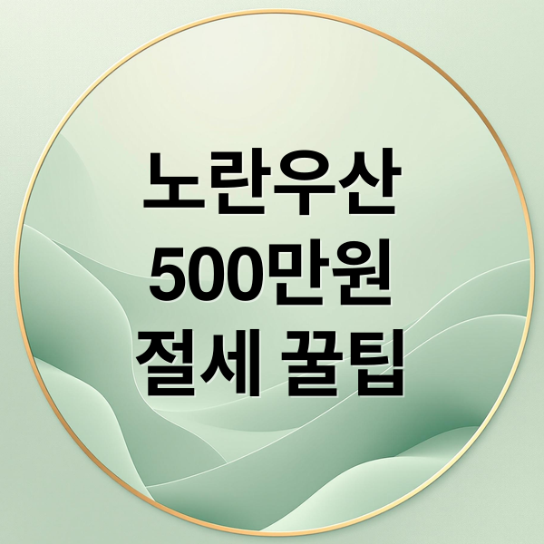 노란우산
500만원
절세 꿀팁 (종합소득세 신고 노란우산공제 절세)