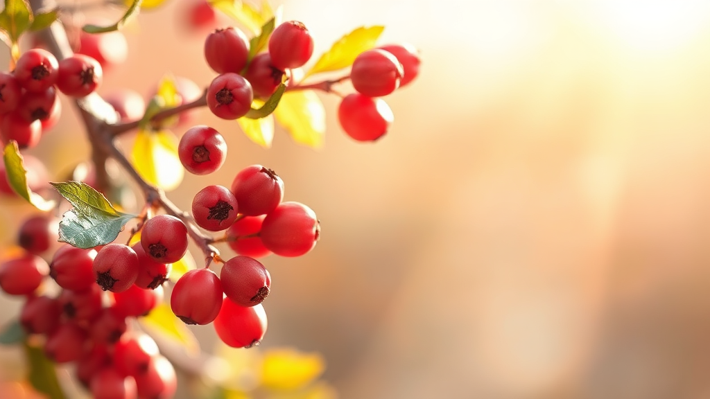 마가목 열매 특징 (watercolor 스타일)