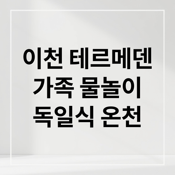 이천 테르메덴
가족 물놀이
독일식 온천 (이천 테르메덴 가족 온천)