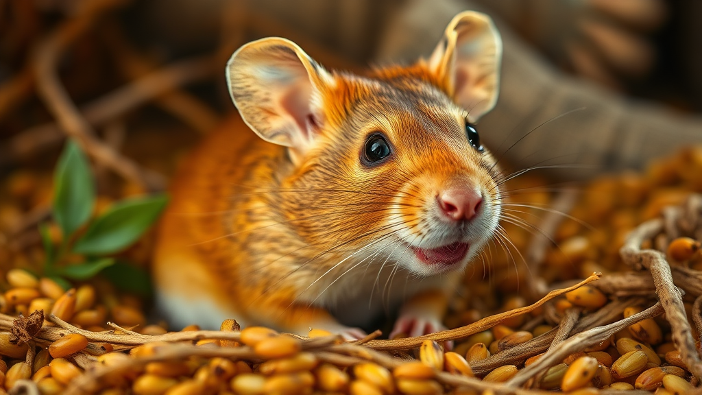 쥐띠: 안정적인 기반 다지기 (realistic 스타일)