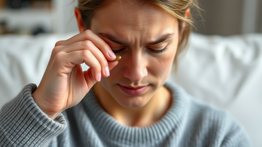 부작용 및 주의사항 (realistic 스타일)