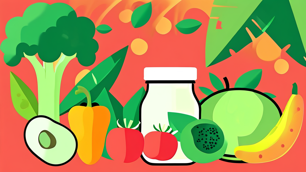 기력 회복과 면역력 강화를 위한 식단 팁 (illustration 스타일)