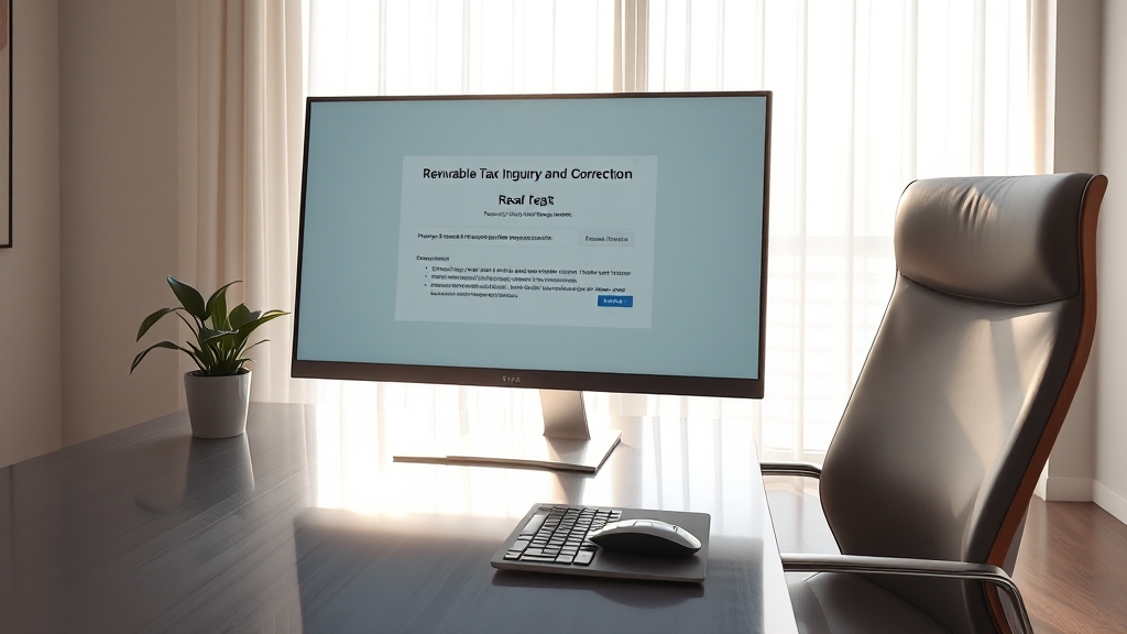 미환급 세금 조회 및 경정청구 (realistic 스타일)