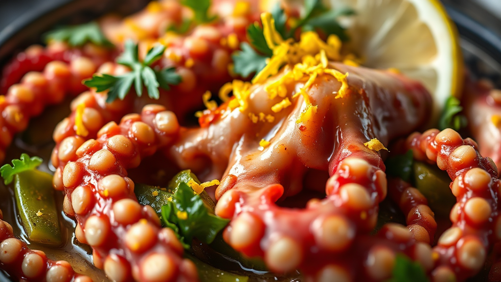 알토란 문어초회: 고급스러운 맛 (realistic 스타일)