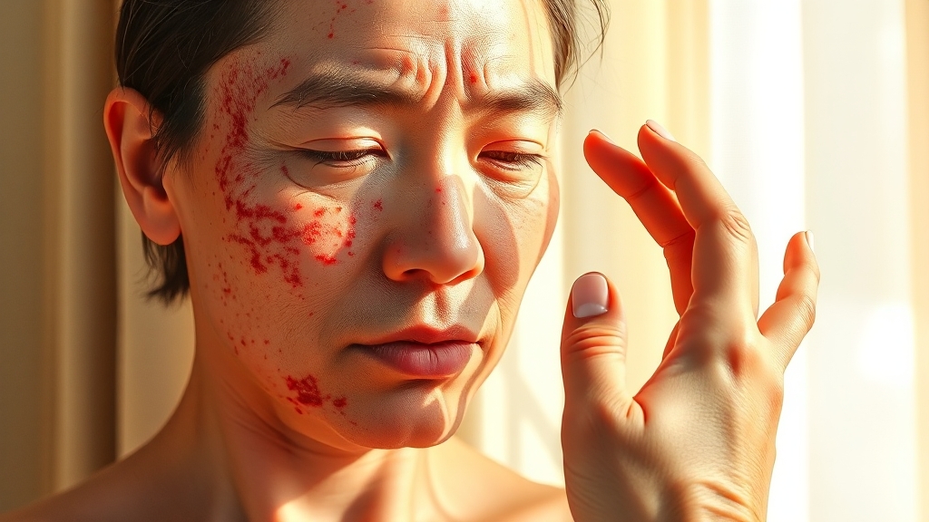 햇빛 알레르기 치료 (realistic 스타일)