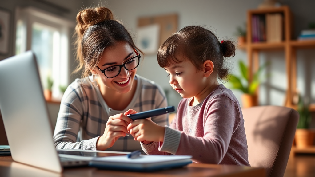 지원 내용 및 급여: 든든한 지원으로 일과 육아를 병행해요! (realistic 스타일)