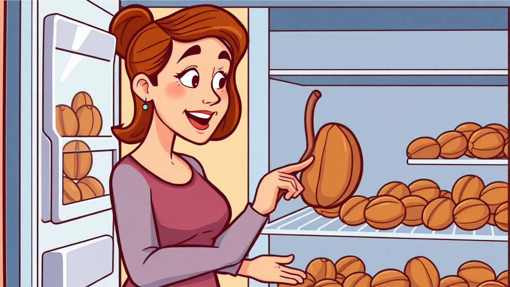 호두 섭취 시 주의사항 (cartoon 스타일)