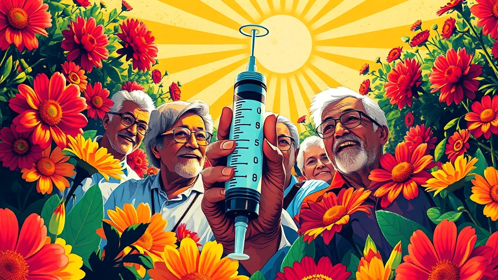 예방접종 권장 대상 및 효과 (popart 스타일)