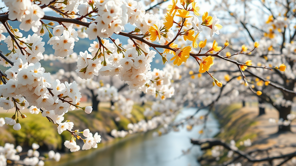 지역별 대표 봄꽃 축제 가이드 (realistic 스타일)