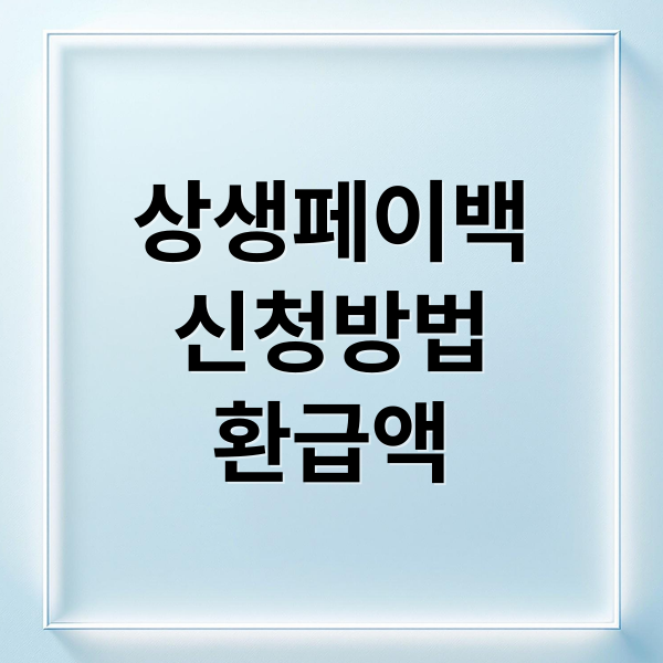 상생페이백
신청방법
환급액 (상생페이백: 신청 방법, 예상 금액 조회, 지급일 등 정보 총정리)