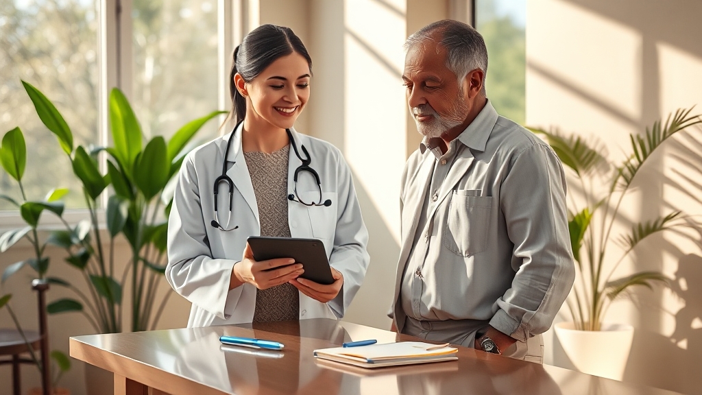 검진 후, 결과 상담과 추가 비용 관리 (realistic 스타일)