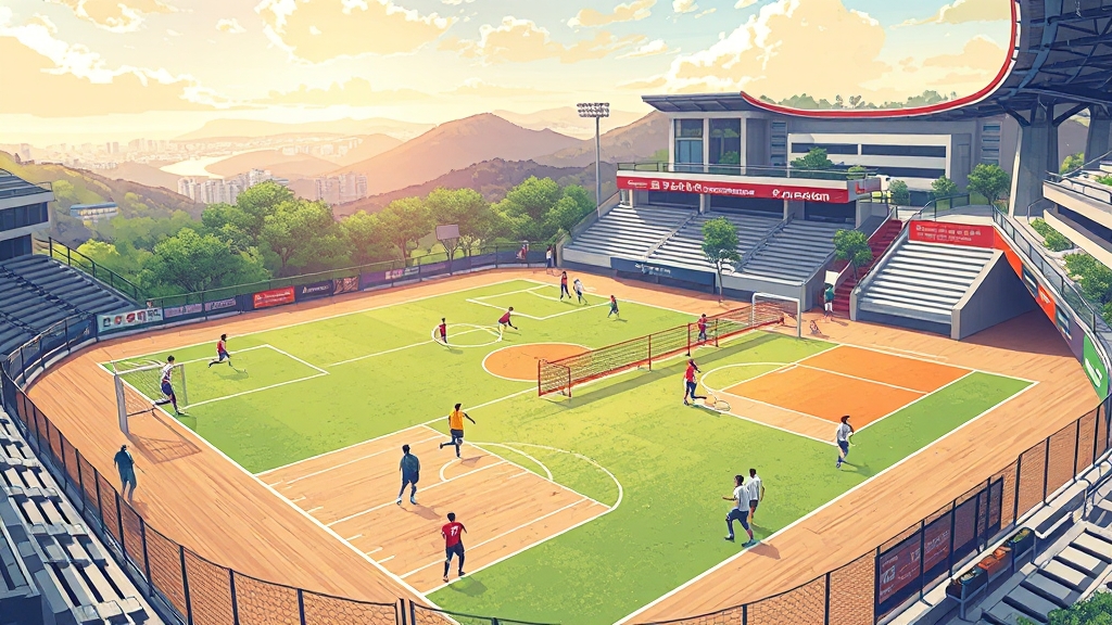 체육시설 예약하기 (illustration 스타일)