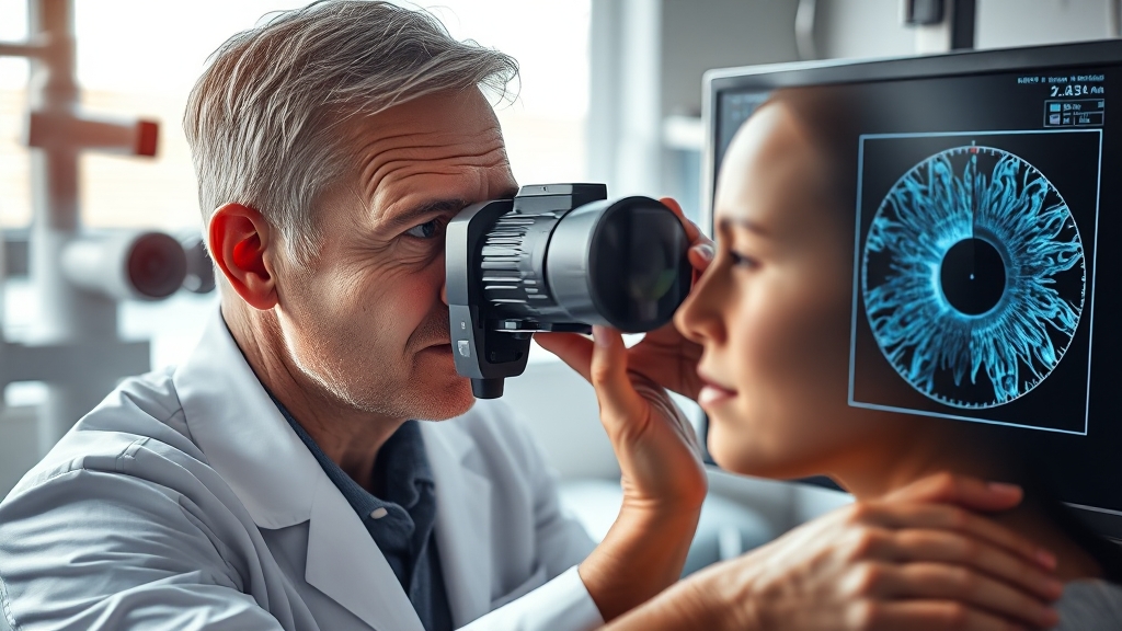 망막박리 진단법 (realistic 스타일)