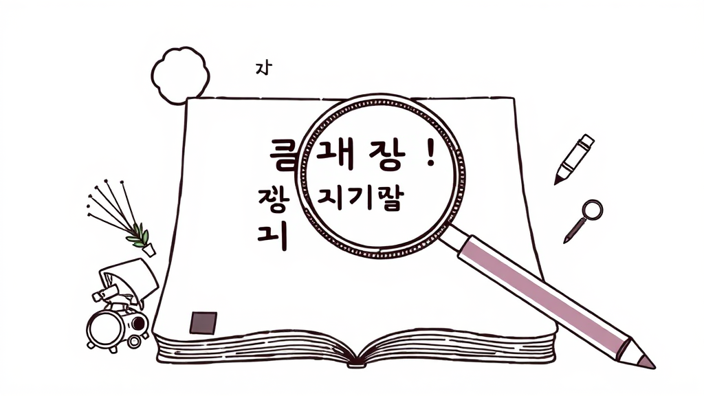 한글 맞춤법 검사기란? (illustration 스타일)