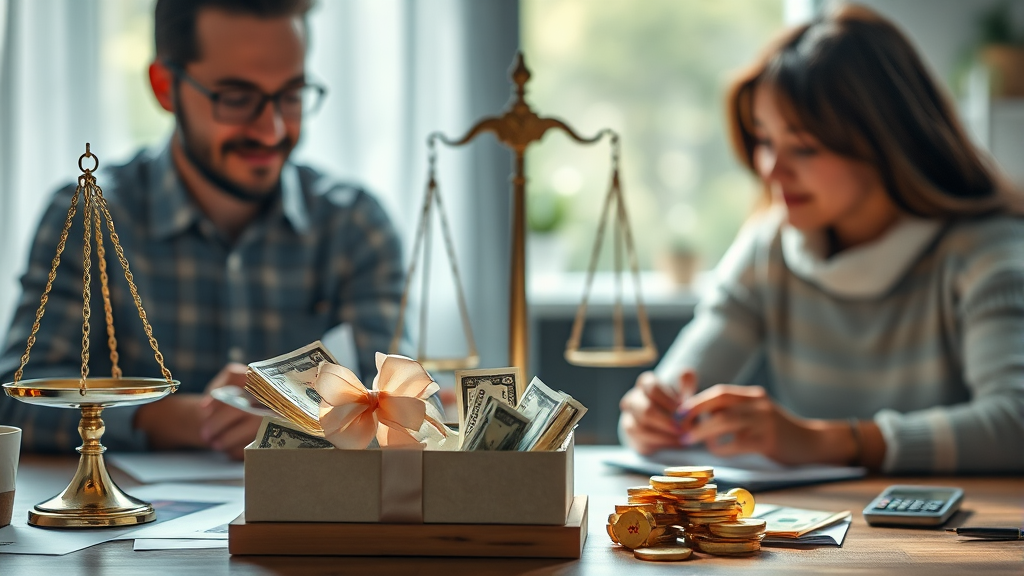 증여세/상속세 핵심 개념 (realistic 스타일)