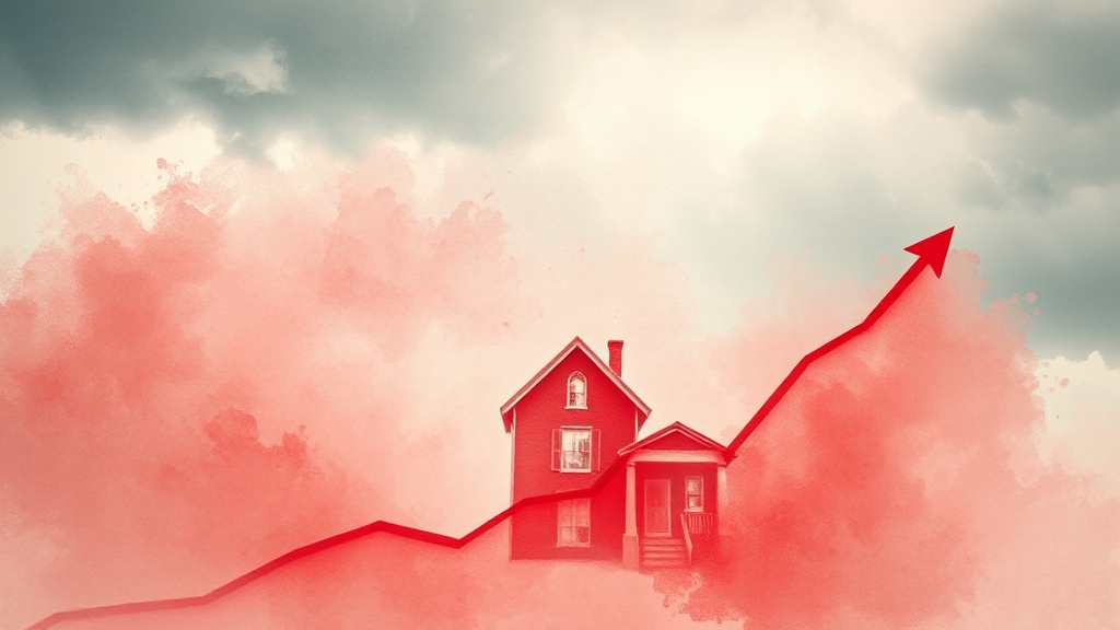 주택담보대출 금리, 얼마나 올랐나? (watercolor 스타일)