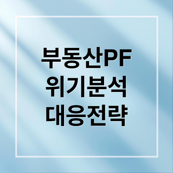 부동산PF
위기분석
대응전략 (부동산 PF 대출 부실 금융위기)