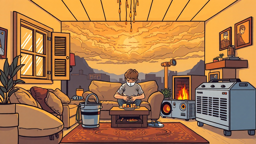 주택 및 생활 환경 점검 (cartoon 스타일)