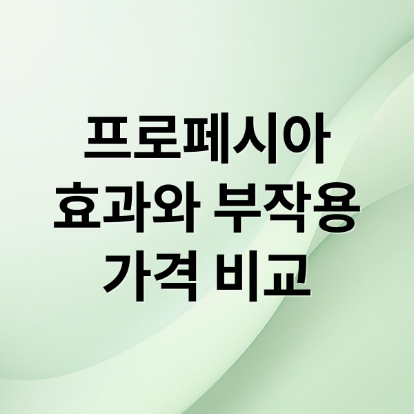 프로페시아
효과와 부작용
가격 비교 (프로페시아)