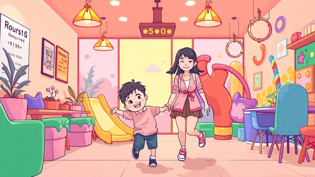 이용 요금 및 예약 정보 (cartoon 스타일)