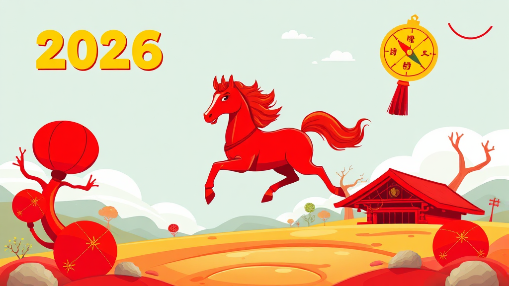 2026년 띠별 운세 (cartoon 스타일)