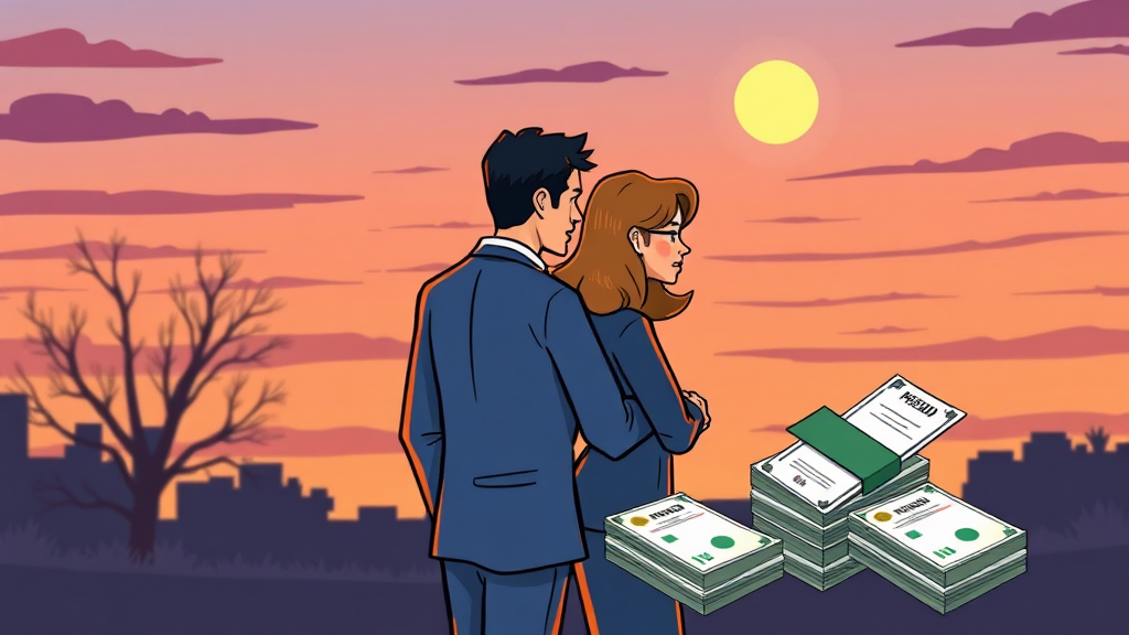 퇴직금, 연금의 재산분할 포함 여부 (cartoon 스타일)