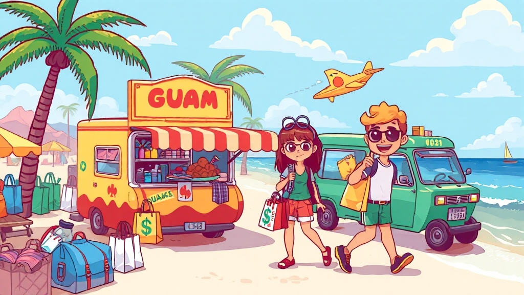 괌 여행, 숨겨진 비용 및 절약 팁 (cartoon 스타일)