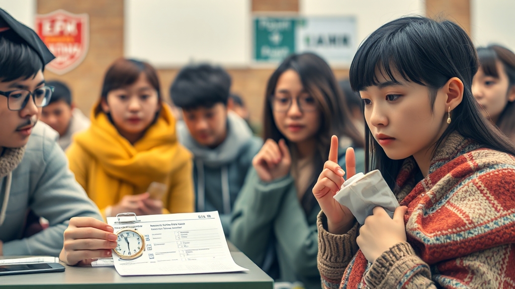 수능 준비물 체크리스트 (realistic 스타일)