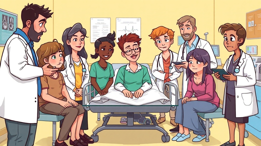 병원 치료가 필요할 때 (cartoon 스타일)