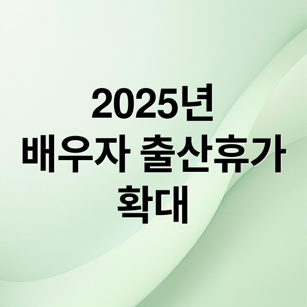 2025년
배우자 출산휴가
확대 (배우자 출산휴가 급여신청)