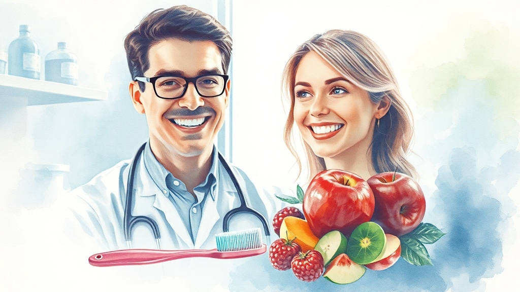 매일 실천하는 잇몸 건강 습관 (watercolor 스타일)