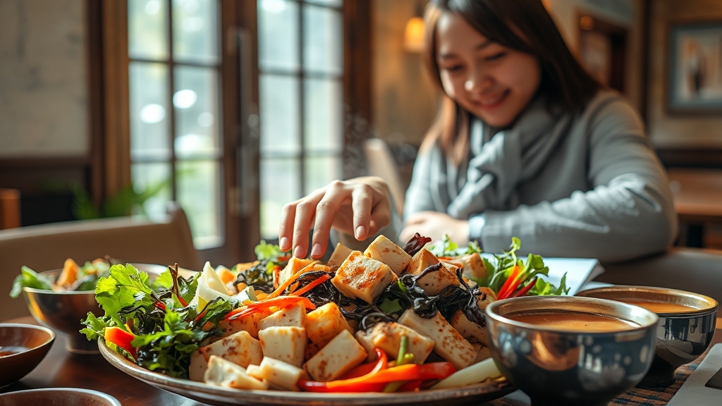 채식 옵션 확대 필요성 (realistic 스타일)